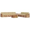 vidaXL Udend&oslash;rs sofagruppe med pude 8 pcs Naturlig og Beige