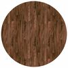 vidaXL Bordplade &Oslash; 90 x 4 cm Rund Massivt Eg Tr&aelig; M&oslash;rk Brun