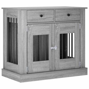 vidaXL Hundekasse m&oslash;bel Gr&aring; Sonoma 90 x 47,5 x 80 cm Konstrueret tr&aelig;