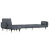 vidaXL L-formet sovesofa 275x140x70 cm velour m&oslash;rkegr&aring;