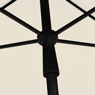 vidaXL parasol med stang 210x140 cm sandfarvet