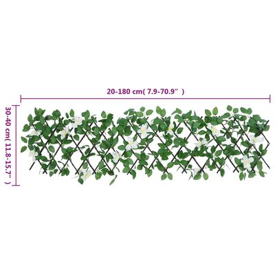 vidaXL espalier med kunstig vedbend 180x30 cm udvidelig grøn