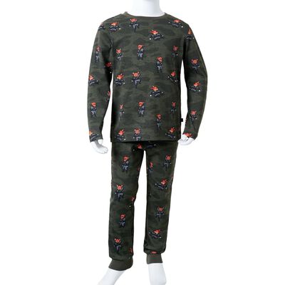 Pyjamas til børn str. 92 kakifarvet