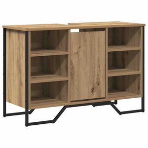 vidaXL Badev&aelig;relsesskabsunder Artisan Egetr&aelig; 91 x 35 x 60 cm