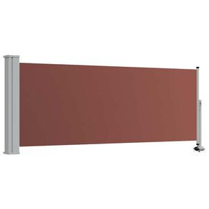 vidaXL sammenrullelig sidemarkise til terrassen 100 x 300 cm brun