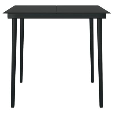 vidaXL spisebordssæt til haven 5 dele med hynder grå og sort
