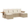 vidaXL sofas&aelig;t til haven 6 dele med hynder polyrattan beige