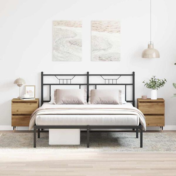 vidaXL Natskab 2 pcs Artisan Egetr&aelig; 40 x 35 x 50 cm Konstrueret tr&aelig;