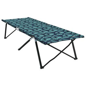vidaXL Foldende Camping Seng Blad Skov 206 x 76 x 74 cm Oxford og St&aring;l