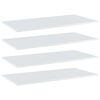 vidaXL boghylder 4 stk. 80x20x1,5 cm konstrueret tr&aelig; hvid h&oslash;jglans