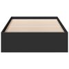 vidaXL sengeramme med skuffer 100x200 cm konstrueret træ sort