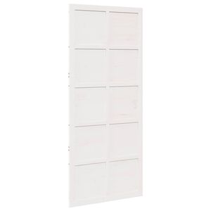 vidaXL Laded&oslash;r Hvid 90 x 2,5 x 208 cm Massivt fyrretr&aelig;