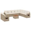 vidaXL sofas&aelig;t til haven 11 dele med hynder polyrattan beige