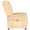 vidaXL 2-personers massagestol mikrofiberstof cremefarvet