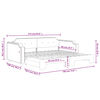 vidaXL daybed med udtr&aelig;k 90x190 cm stof sort