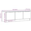 vidaXL tv-bord 102x35x36,5 cm konstrueret tr&aelig; kunsteg