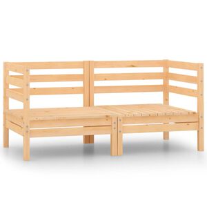vidaXL 2-personers havesofa massivt fyrretr&aelig;