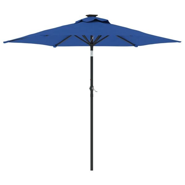 vidaXL parasol med st&aring;lstang 225x225x212 cm azurbl&aring;