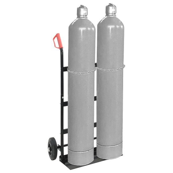 vidaXL H&aring;ndvogn Sort og r&oslash;d 63 x 43,5 x 110 cm St&aring;l