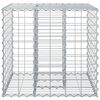 vidaXL Gabion h&oslash;jbed S&oslash;lv 60 x 60 x 55 cm Galvaniseret st&aring;l