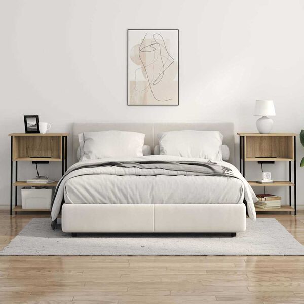 vidaXL Natskab Sonoma eg 55 x 31 x 76 cm Konstrueret tr&aelig;