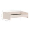 vidaXL daybed med madras og USB 90x200 cm stof cremefarvet