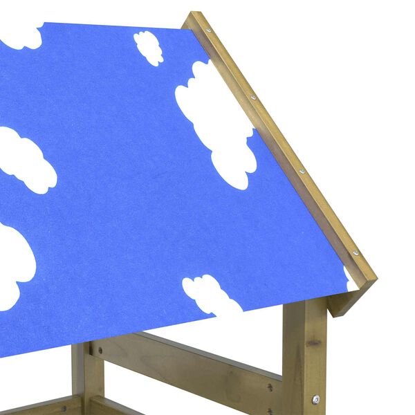 vidaXL Leget&aring;rn Brun 52,5 x 110,5 x 215 cm Massiv impr&aelig;gneret tr&aelig;