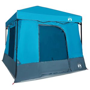 vidaXL Camping Telt S&aelig;t med tag 2 pcs Bl&aring; Taffeta og Stof