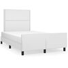 vidaXL sengeramme uden madras 120x190 cm kunstl&aelig;der enkeltseng hvid