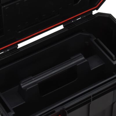 vidaXL værktøjskasse 45x28x26,5 cm sort og rød