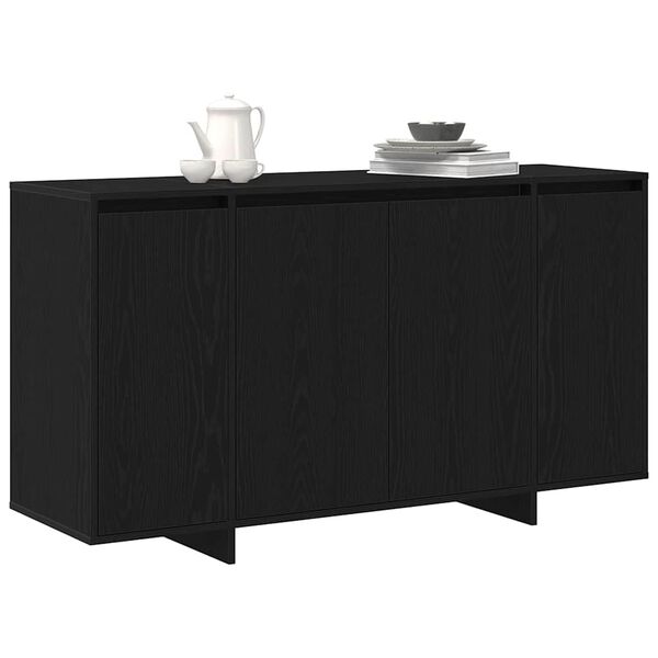 vidaXL Sideboard Sort eg 120 x 41 x 75 cm Konstrueret tr&aelig;