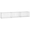 vidaXL gabionvæg med dæksler galvaniseret stål 300 x 50 x 50 cm