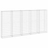 vidaXL gabionv&aelig;g med d&aelig;ksler 300x30x150 cm galvaniseret st&aring;l
