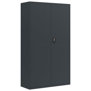 vidaXL arkivskab 105x40x180 cm st&aring;l antracitgr&aring;