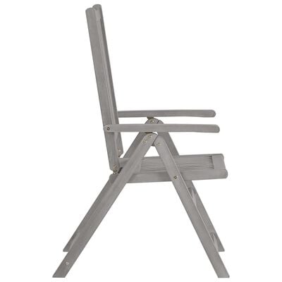 vidaXL positionsstole 8 stk. med hynder akacietræ grå
