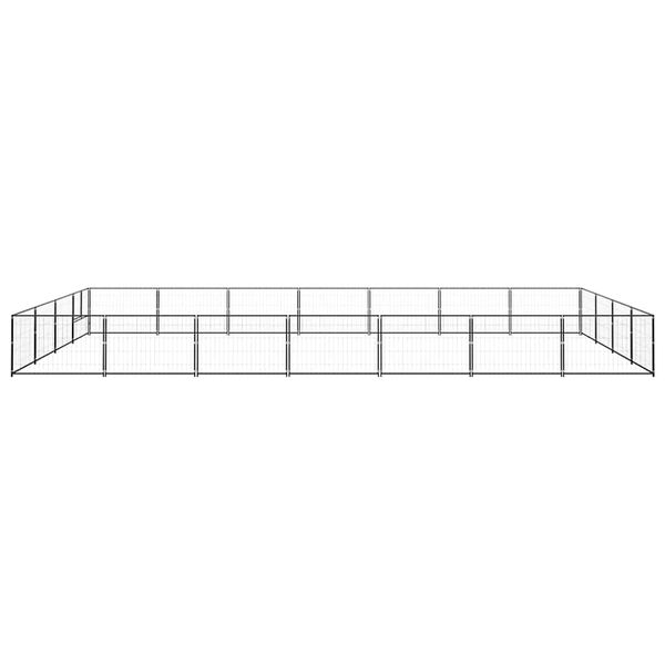 vidaXL hundel&oslash;beg&aring;rd 28 m&sup2; st&aring;l sort