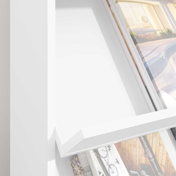 vidaXL Magasin Rack med hylde Hvid 70 x 41 x 156 cm Konstrueret tr&aelig;