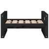 vidaXL hundeseng 55,5x45,5x28 cm massivt fyrretræ sort