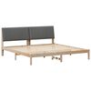 vidaXL Sengestel med hovedg&aelig;rde Brun 200 x 200 cm Massiv fyrretr&aelig;