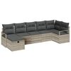 vidaXL Sofa S&aelig;t 7 stk. 7-Antal s&aelig;der Lysegr&aring; polyrattan