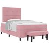 vidaXL Box spring seng med hovedg&aelig;rde Lyser&oslash;d 190 x 120 cm Fl&oslash;jl