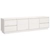 vidaXL tv-bord 176x37x47,5 cm massivt fyrretr&aelig; hvid