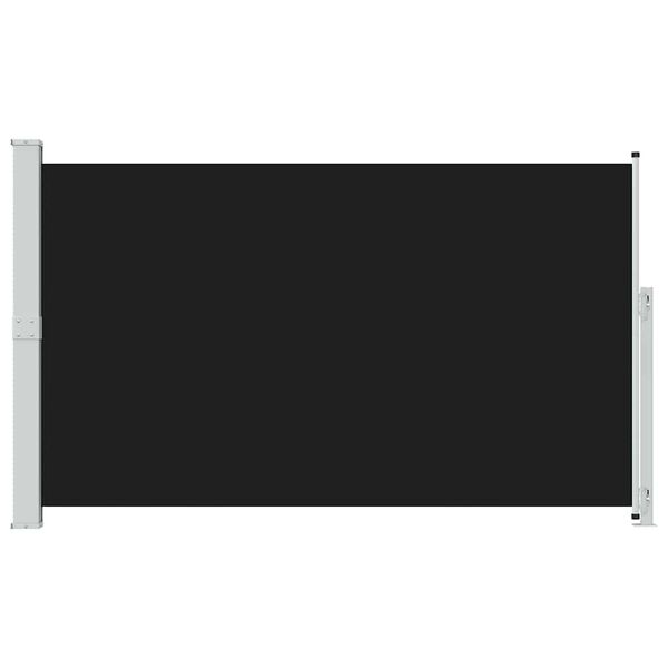 vidaXL sammenrullelig sidemarkise til terrassen 180x300 cm sort