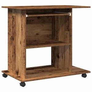 vidaXL computerbord 80x50x75 cm sp&aring;nplade antikt tr&aelig;