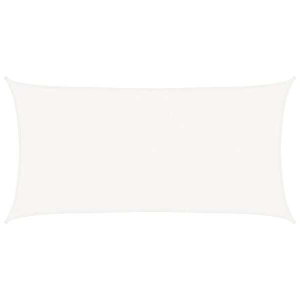 vidaXL solsejl 2,5x4,5 m 160 g/m² HDPE hvid