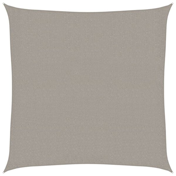 vidaXL solsejl 2,5x2,5 m 160 g/m² HDPE firkantet lysegrå