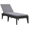 vidaXL liggestol med hynde 186x60x29 cm PP antracitgr&aring;
