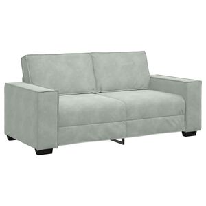 vidaXL 2-personers sofa 180x78x84 cm fl&oslash;jl lysegr&aring;