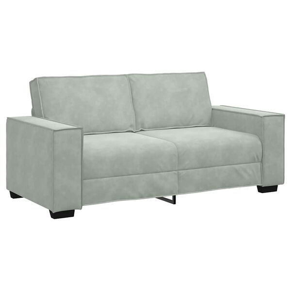 vidaXL 2-personers sofa 180x78x84 cm fl&oslash;jl lysegr&aring;