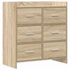 vidaXL Sideboard Sonoma-eg 75 x 33 x 80 cm Konstrueret tr&aelig;